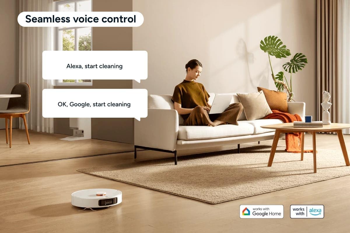 Xiaomi Robot Vacuum X20+ Aspirateur Robot, Station Tout-en-Un (Puissance d'aspiration de 6000 Pa ; 140 Min autonomie ; autonettoyage, vidage, séchage et Remplissage d'eau ; Application/contrôle)