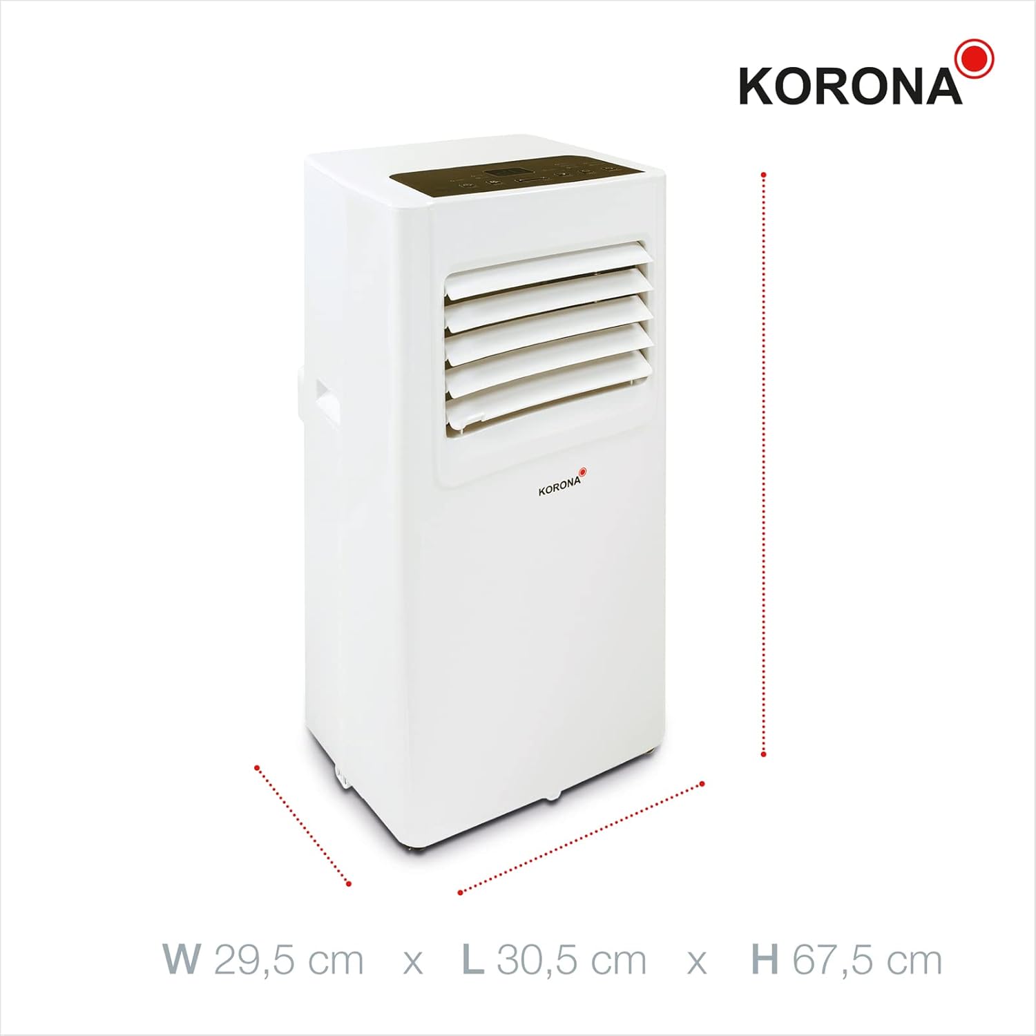 Korona 82001 Climatiseur mobile Iceberg 9.0 ECO | 9000 BTU/h | Monobloc 3en1 - Refroidisseur, déshumidificateur, ventilateur | Avec tuyau d'évacuation d'air pour la fenêtre | Pièces jusqu'à 34 m²