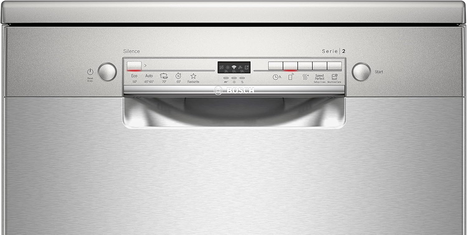 Bosch SMS2ITI12E - Série 2, Lave-vaisselle pose libre - 60cm - Home Connect - 12 couverts - Moteur EcoSilence - Inox