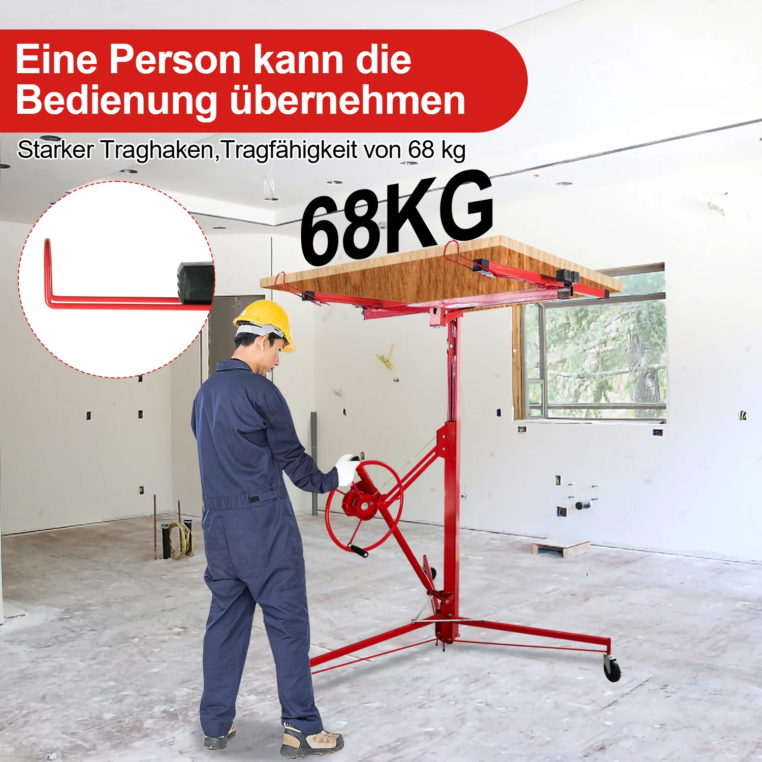 Sonnewelt Plattenheber 68 kg Traglast klappbar hhenverstellbar 140 cm -350 cm