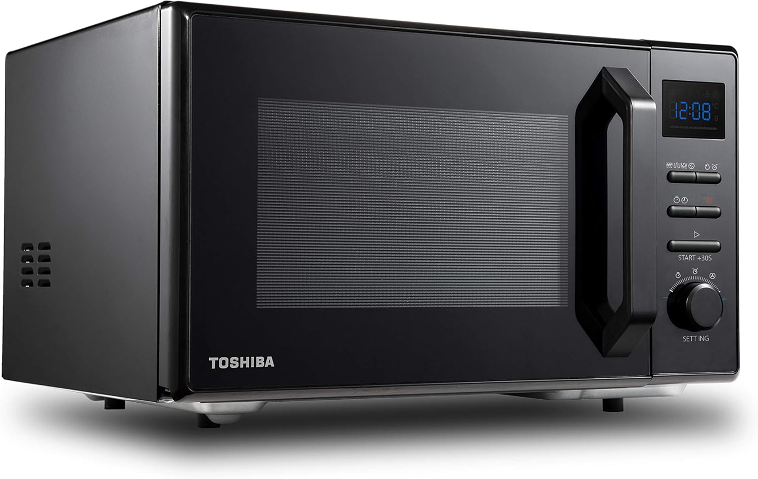 Toshiba Four à micro-ondes 4-en-1 25L MV-TC25T(BK), Technologie Origin Inverter, Micro-ondes avec friteuse à air chaud & Air chaud & Grill & Fonction Combi, 2100 W, Noir