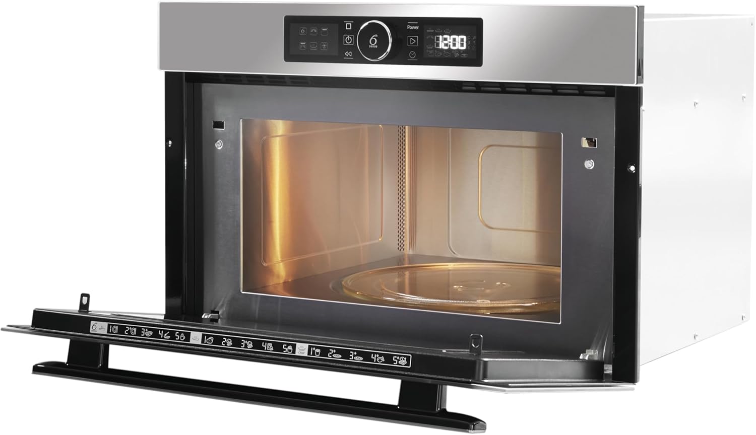 Whirlpool Micro ondes Grill Encastrable AMW730IX - Integrable Inox - 31 litres - 1000 W [Classe énergétique B]