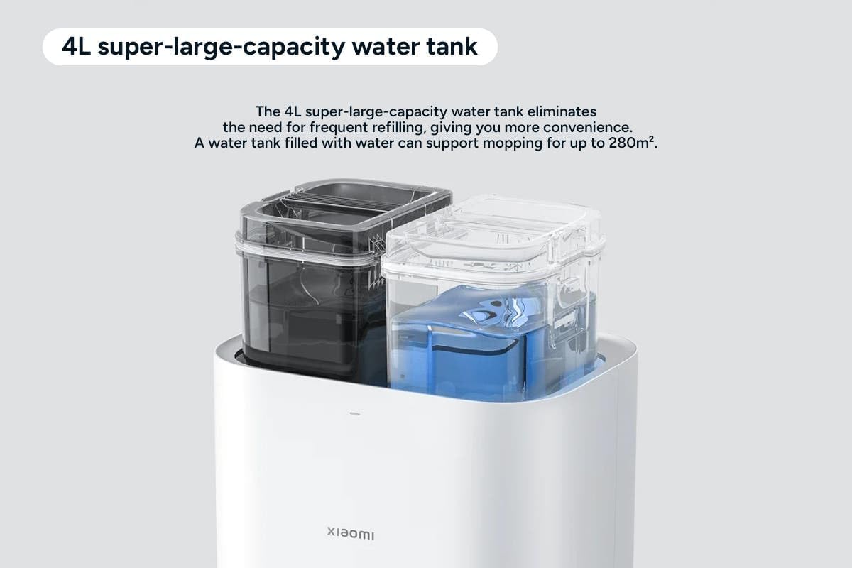 Xiaomi Robot Vacuum X20+ Aspirateur Robot, Station Tout-en-Un (Puissance d'aspiration de 6000 Pa ; 140 Min autonomie ; autonettoyage, vidage, séchage et Remplissage d'eau ; Application/contrôle)