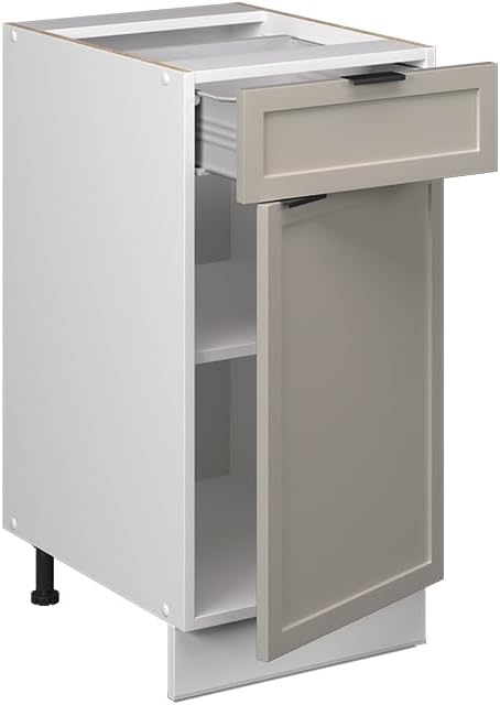 Vicco Meuble pour Four Fame-Line, Blanc Haute Brillance/Blanc, 60 cm avec étagères Ouvertes