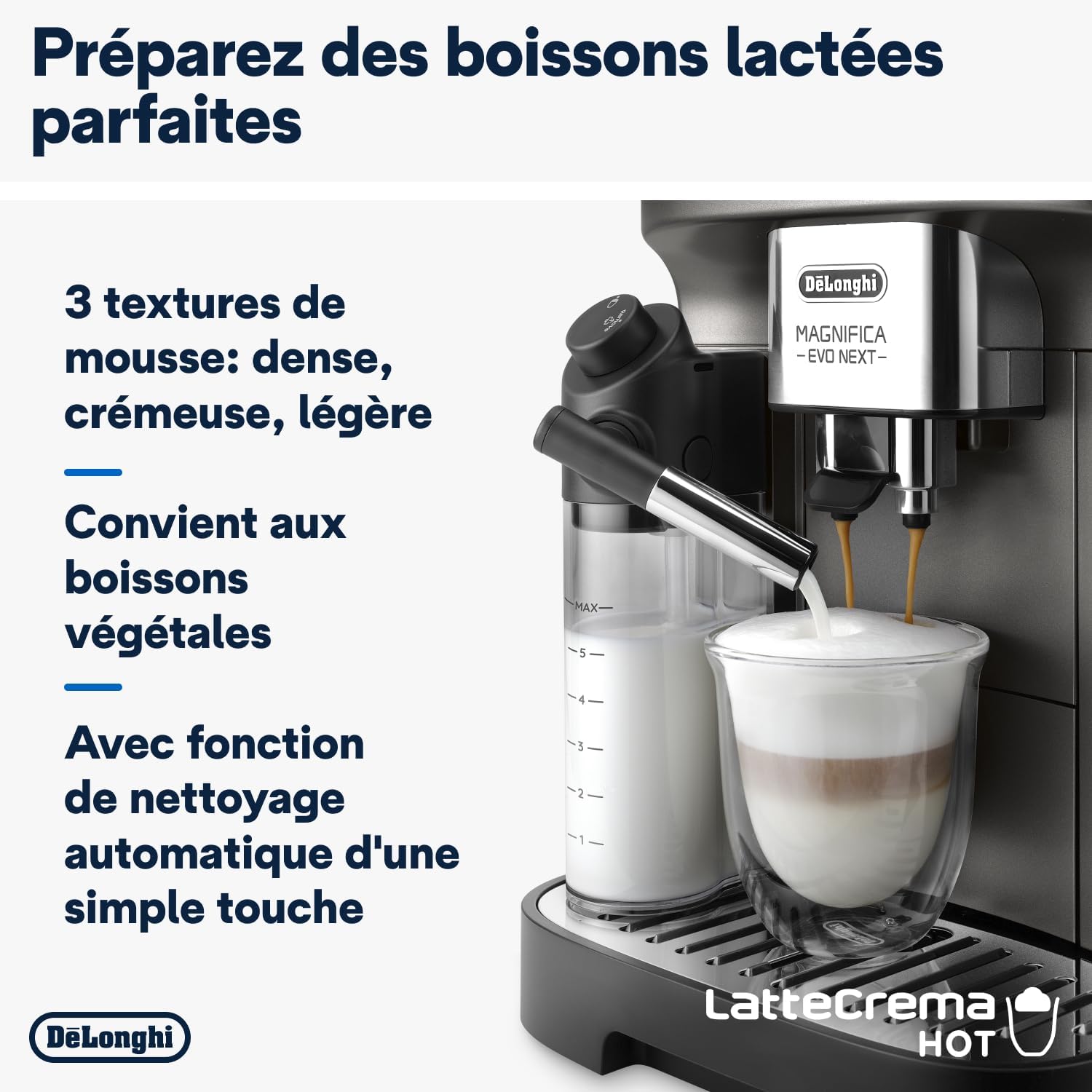 De'Longhi Magnifica Evo Machine a Café Grain ECAM292.81.B, Machine Expresso et Cappucino, 1.8L, 1450W, Noir [Exclusif Amazon]