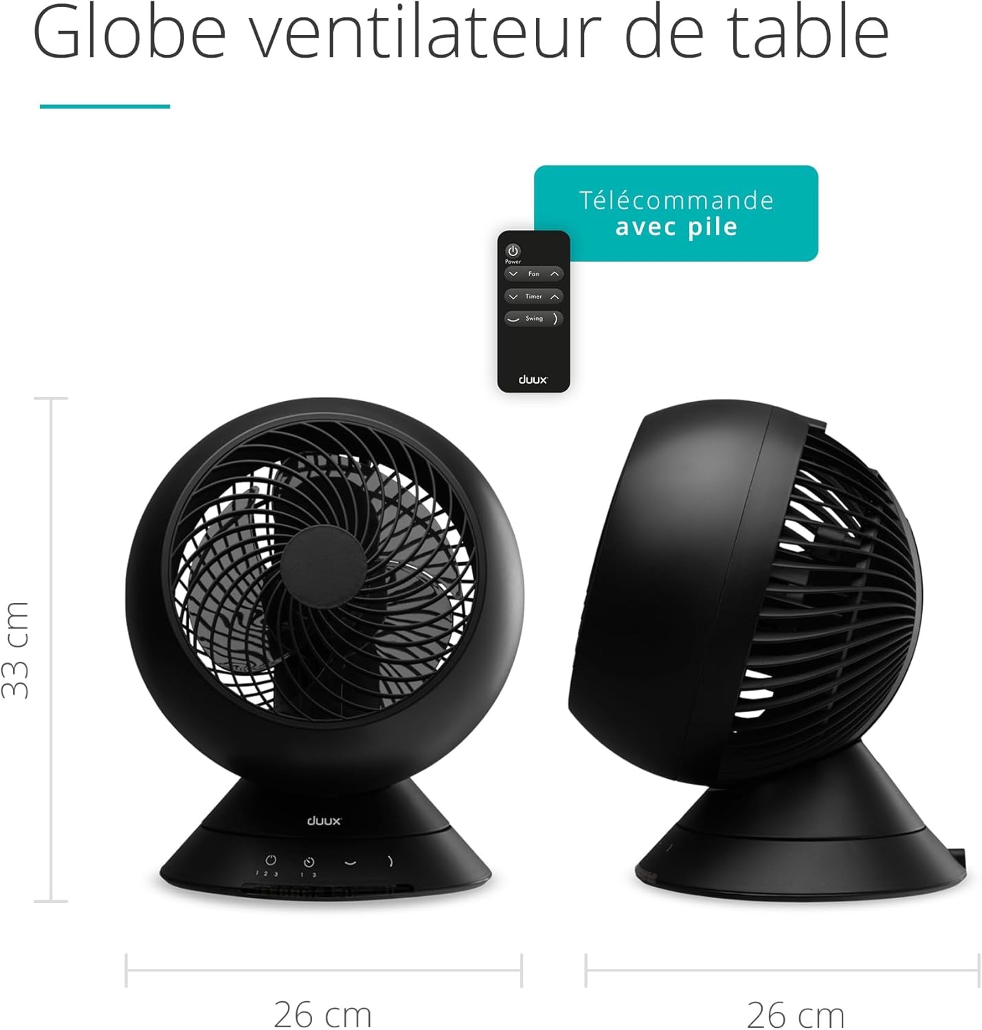Duux whisper Flex Ultimate Blanc - Ventilateur sur pied - Ventilateur silencieux sur pied avec mode nuit et minuterie - Contrôle télécommande et smartphone - Batterie incluse