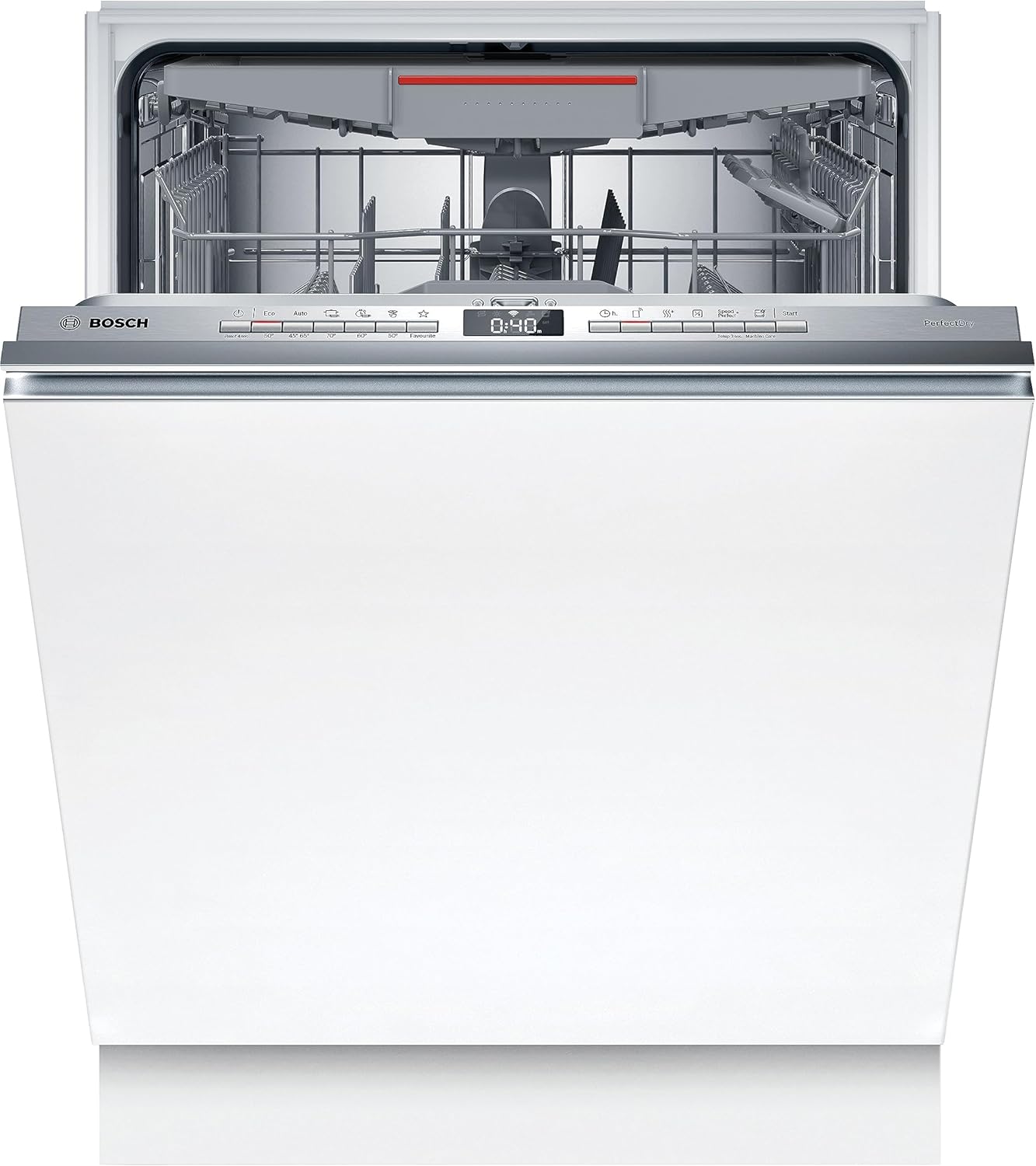 Bosch SMV6YCX02E Série 6, Lave-vaisselle encastrée dissimulée totale, PerfectDry, Home Connect, EfficientDry : ouverture automatique de la porte, 60 cm