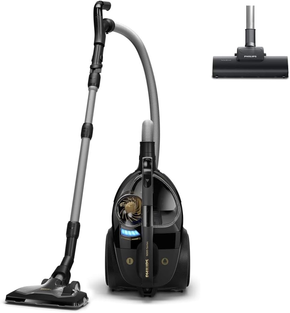 Philips Série 9000 Aspirateur sans Sac - 900 W, pour Toute Surface, avec Filtre Anti-Allergènes H13 et Brosse TriActive Ultra (XB9154/09)