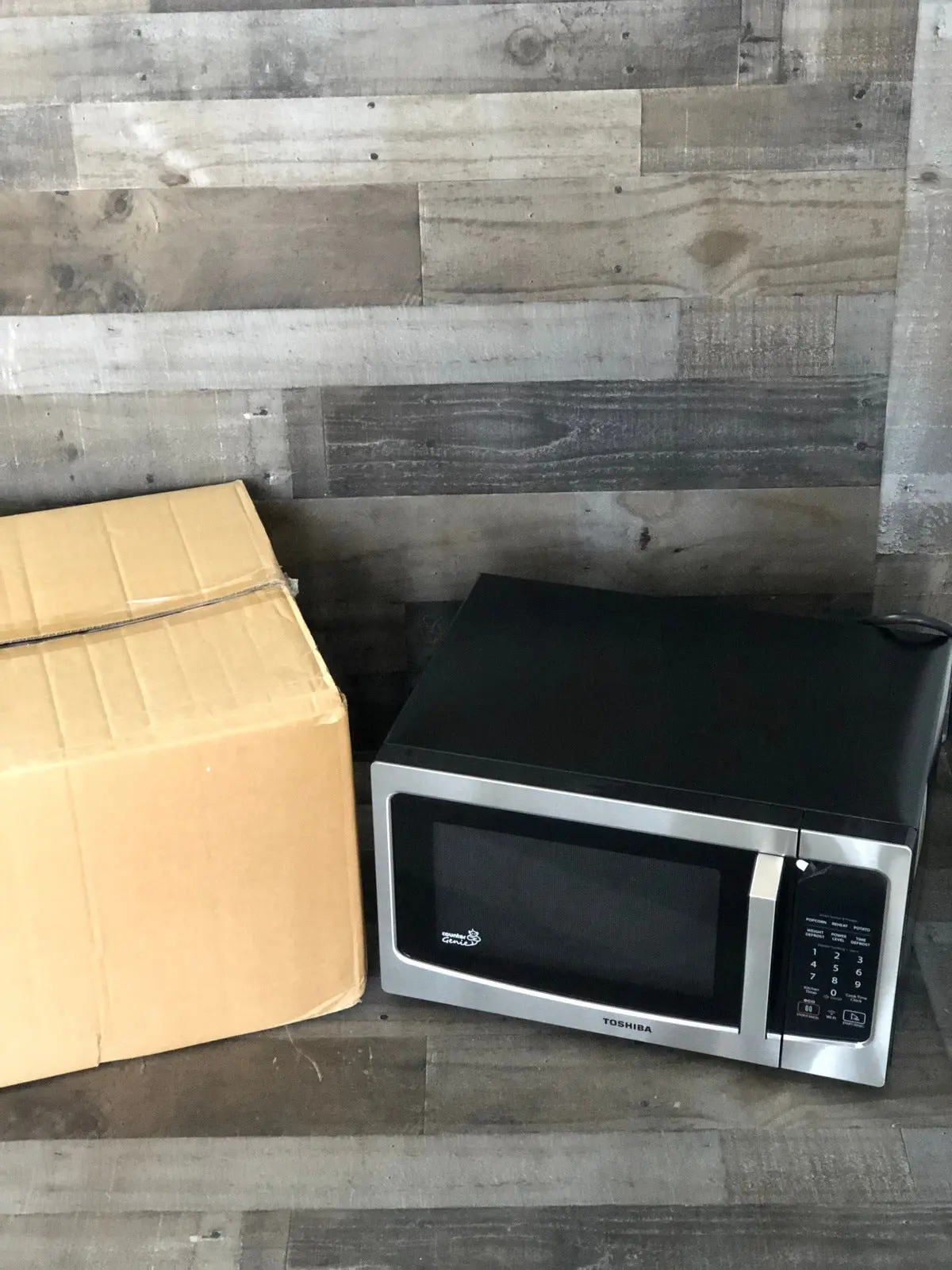 TOSHIBA ML-EM34P(SS) Smart Countertop Microwave, Sensor Reheat, Works With Alexa & Remote Control, Kitchen Essentials, Mute Function&ECO Mode, 1100W, 1.3 Cu Ft, With 12.4