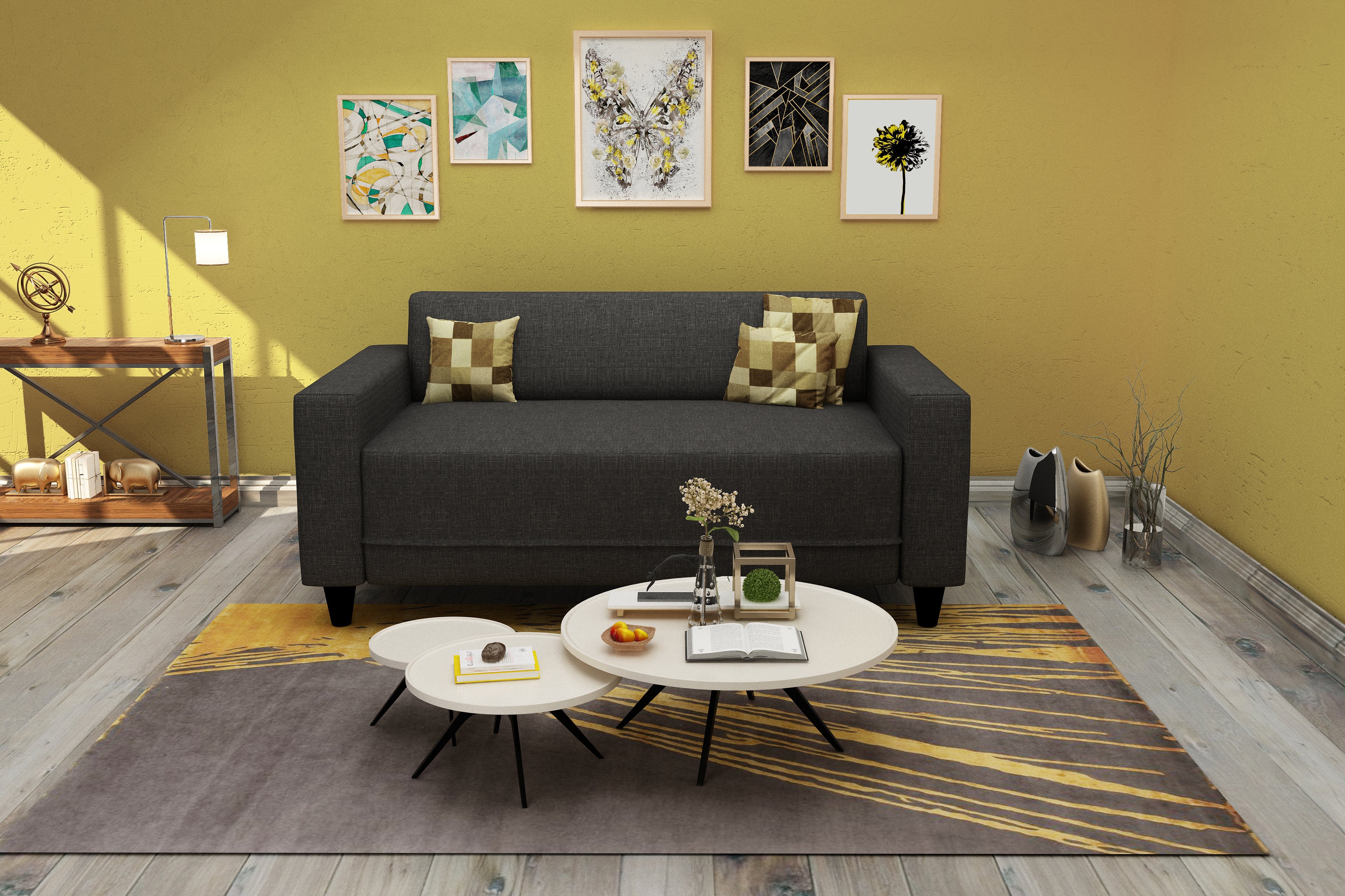 CANAPE BOB CF2 SAWANA ANTRHACITE-A80000