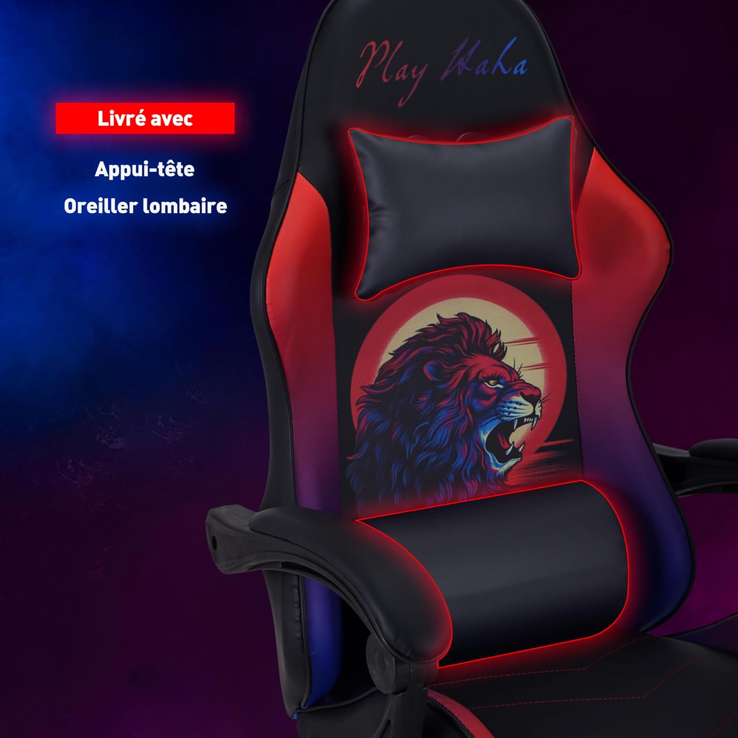 play haha. Chaise de Jeu Chaise de Bureau Chaise pivotante Chaise d'ordinateur Chaise de Travail Chaise de Bureau Chaise Ergonomique Chaise de Course Chaise en Cuir (avec Repose-Pieds)