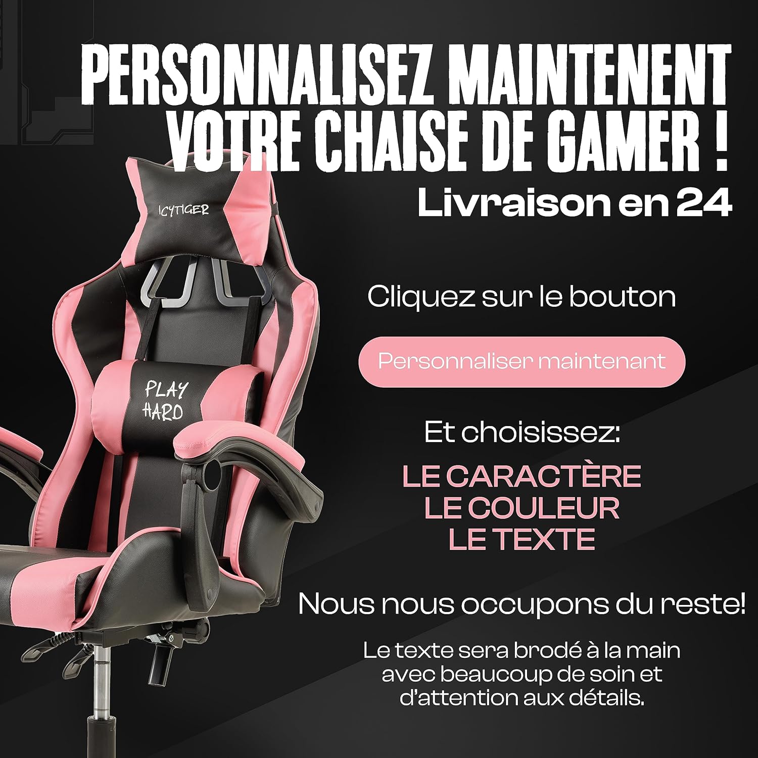 Baroni Home Chaise de Gaming, Chase de Jeux Ergonomique Chaise de Bureau avec Confortable Dossier réglable, Appui-tête et Soutien Lombaire, Blanc