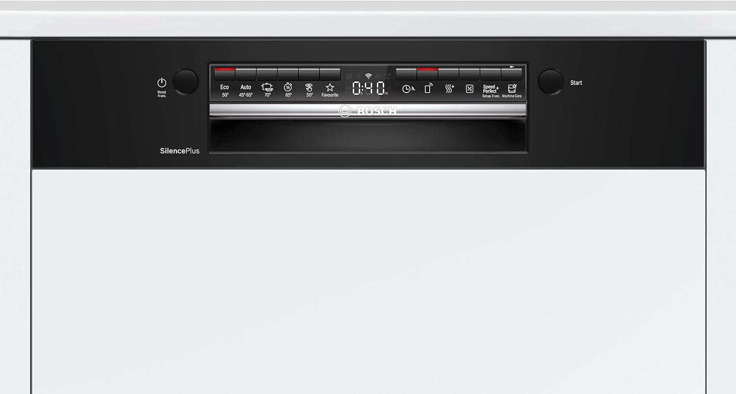 Bosch SMI4HTS31E - Lave-vaisselle encastrable - 60 cm - Home connect - 12 couverts - Moteur EcoSilence - Metallic