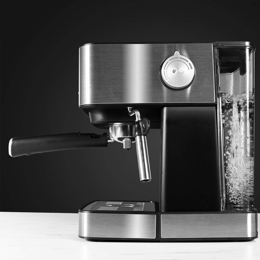 Cecotec Machine à café Express Power Espresso 20 Barista Cream. 2 Thermoblocks, 20Bars, Manomètre, Mode Auto pour 1 et 2 Café(s), Buse vapeur Orientable, Conduit pour Infusions, 2900W.