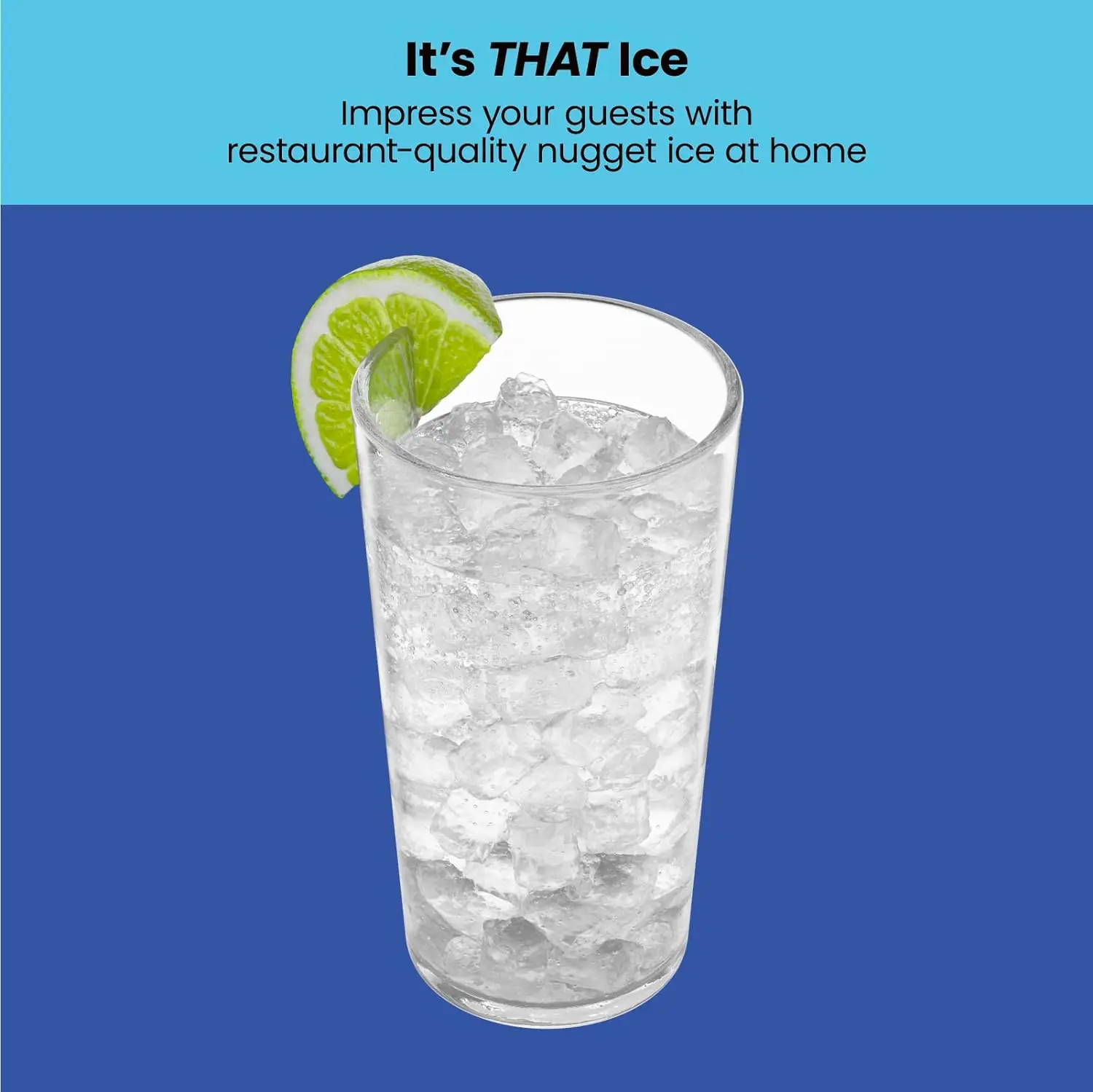 Iceman Countertop Nugget Ice Maker – Pebble Ice Machine, Soft Chewable Pellets in 20 Min, 26Lbs/24H, 3lb. Capacity, Waterline-Compatible, Self-Cleaning, Stainless-Steel + Scoop