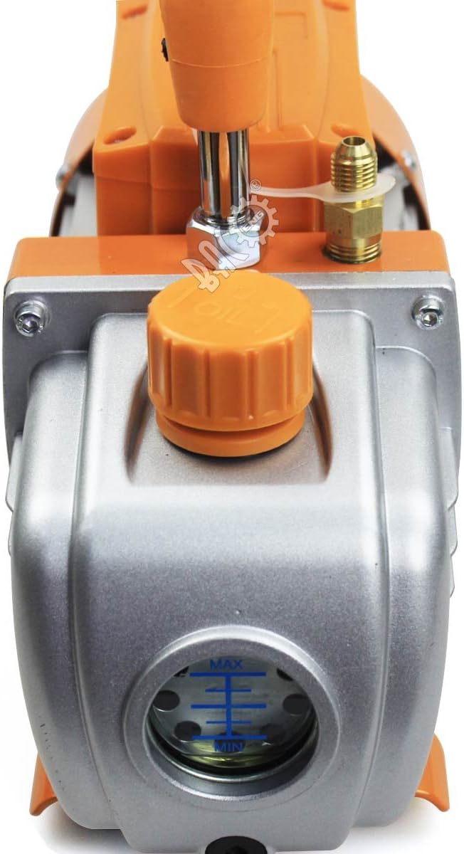 BACOENG 3 CFM Pompe à vide et Collecteur Jauge Ensemble Tuyau De Charge Auto Climatisation– Idéal pour R407C R32 R134a R410A
