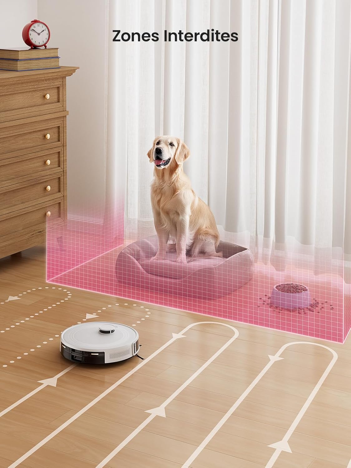 Lefant Robot Aspirateur Laveur Robot 2 en 1 4000Pa,Navigation LiDAR,Cartographie Multi-étage,Zones Virtuelles, Connecté Alexa/APP/WiFi,Idéal pour Poils d'animaux Tapis Sols Durs,M1 Champagne