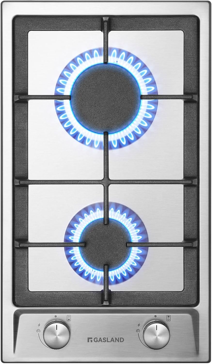 GASLAND GH2805BG1FC Table de cuisson à gaz 5 feux, Cuisinière à gaz avec brûleur wok, Table de cuisson à gaz encastrable, 76cm noir Cuisinière à gaz en verre, Cuisinière à gaz 10,4KW, GPL/NG