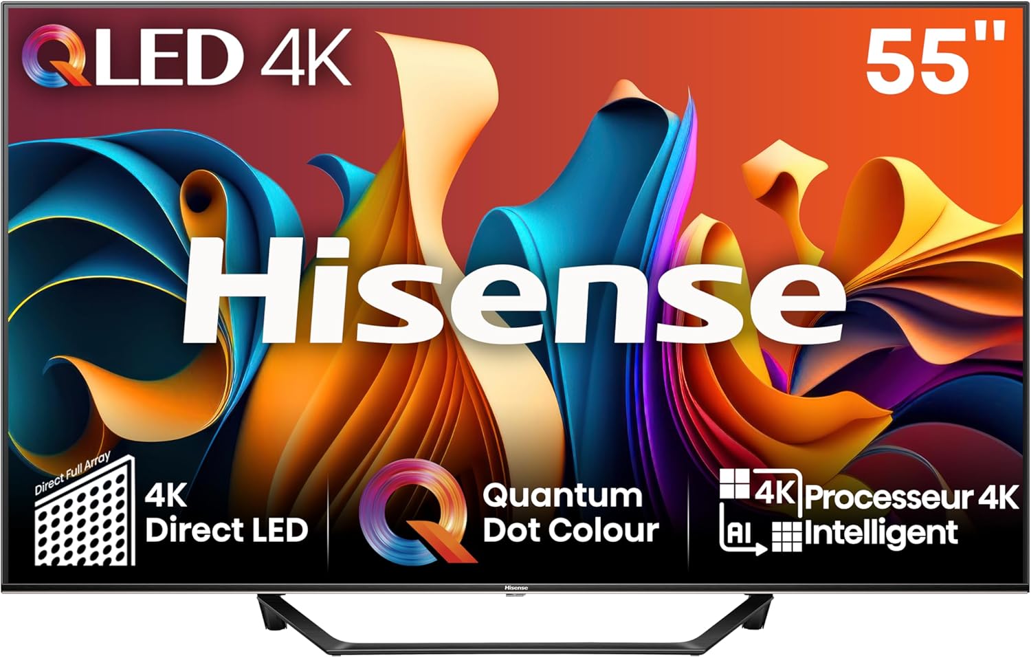 Hisense Smart TV 43 Pouces 43A6N 4K UHD, Dolby Vision, HDR, VIDAA avec Youtube, Netflix, Disney+, Canal +
