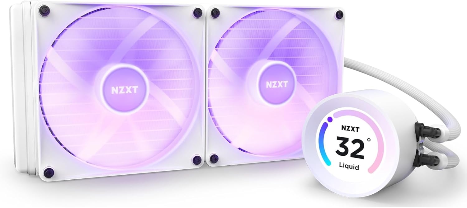 NZXT Kraken Elite 280 RGB - Refroidisseur de liquide CPU AIO - Radiateur 280mm - Ventilateur F280 RGB - IPS LCD 2,72 personnalisable - Turbine Pump - LGA 1700 1200 115X 1851 / AM5 AM4 - Noir