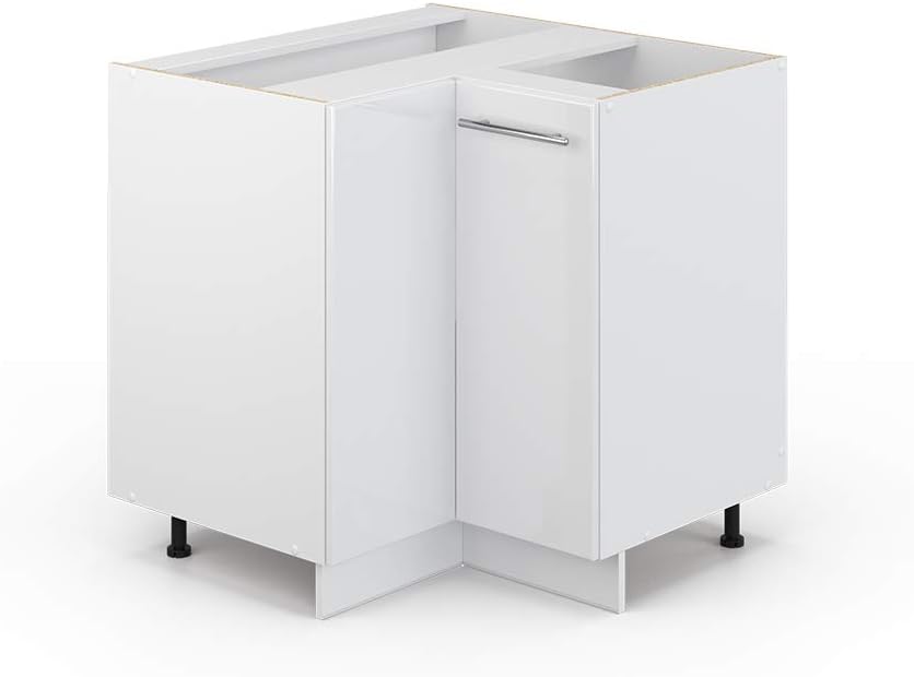 Vicco Meuble pour Four Fame-Line, Blanc Haute Brillance/Blanc, 60 cm avec étagères Ouvertes