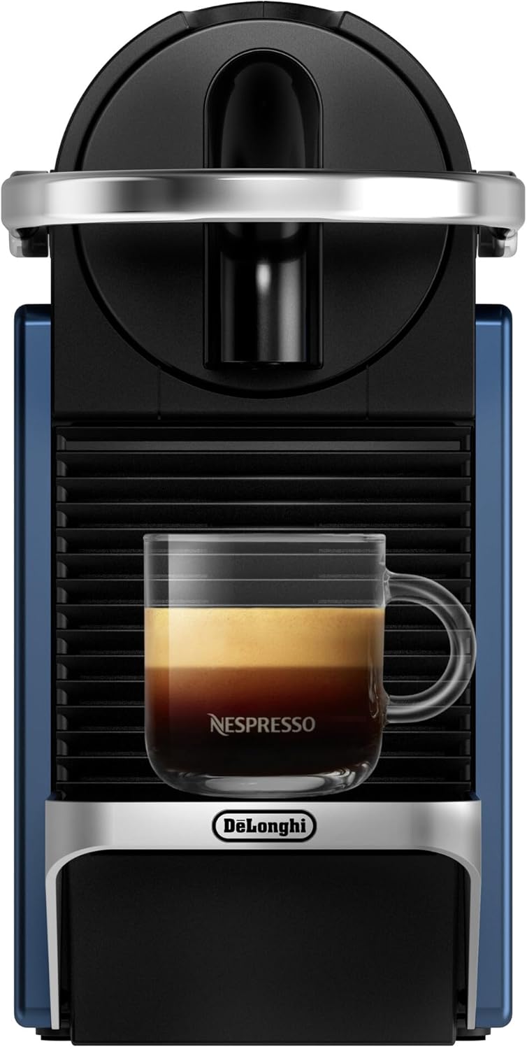 Nespresso Machine à café à capsules DeLonghi EN 124.S Pixie Silver | 1260 W | 0,7 L | Panneaux latéraux à capsules recyclées, métal argenté