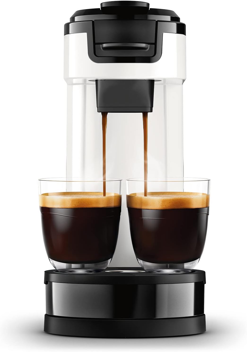 Philips Senseo Switch Pad- und Filterkaffeemaschine, 2-in-1-Brühtechnologie, 1-Liter-Wasserbehlter, 7 Tassen in einem Durchgang, Klavierlackschwarz (HD6592/64)