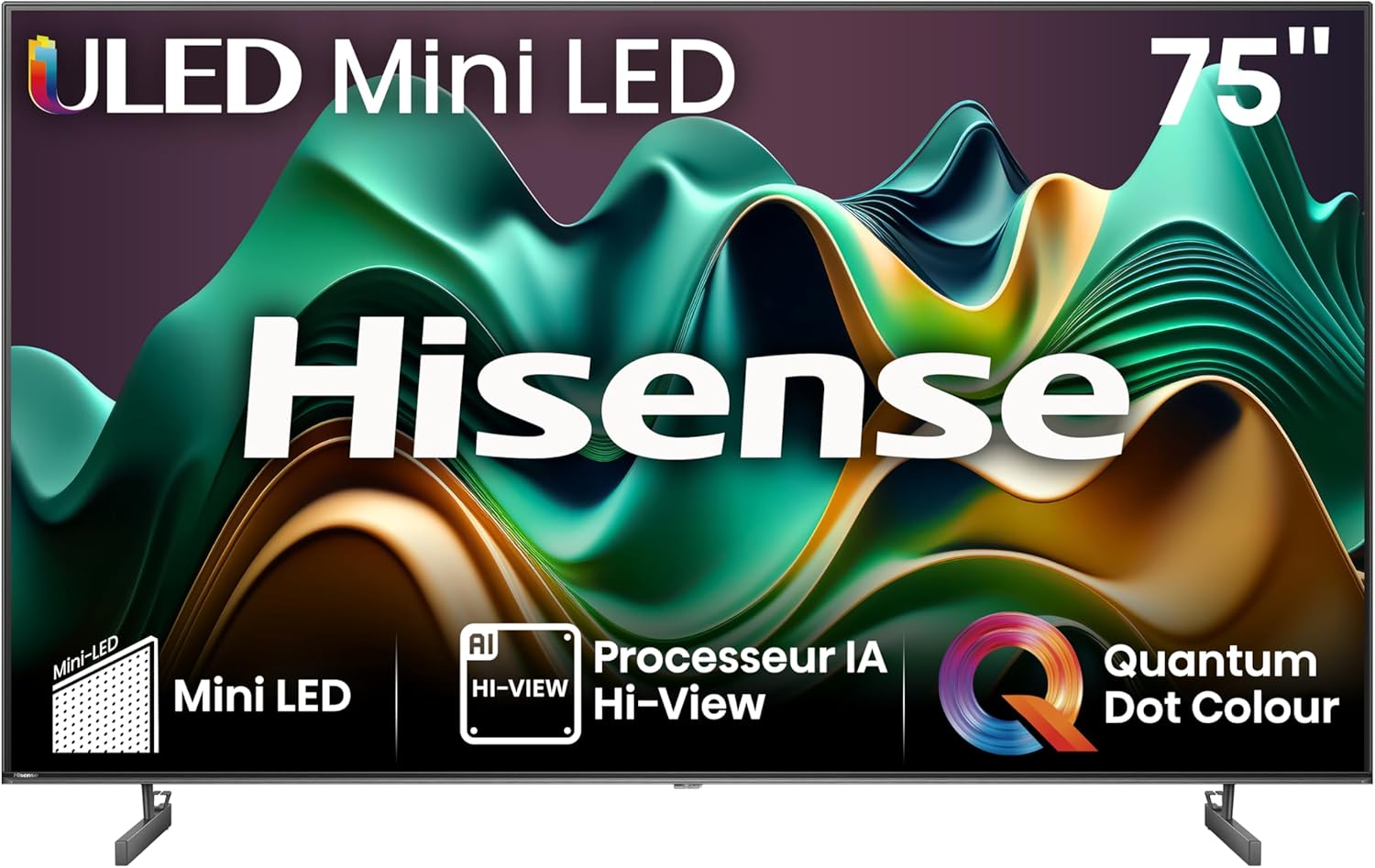 Hisense Smart TV 43 Pouces 43A6N 4K UHD, Dolby Vision, HDR, VIDAA avec Youtube, Netflix, Disney+, Canal +