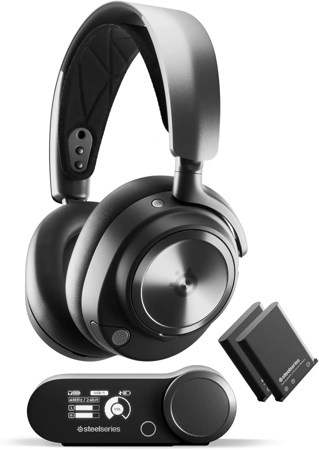 SteelSeries Arctis Nova Pro Wireless Xbox Multi-System Gaming Headset - Premium Hi-Fi Drivers - Active Noise Cancellation Infinity Power System - Stealth Mic - Xbox, PC, PS5, PS4, Switch, Mobile