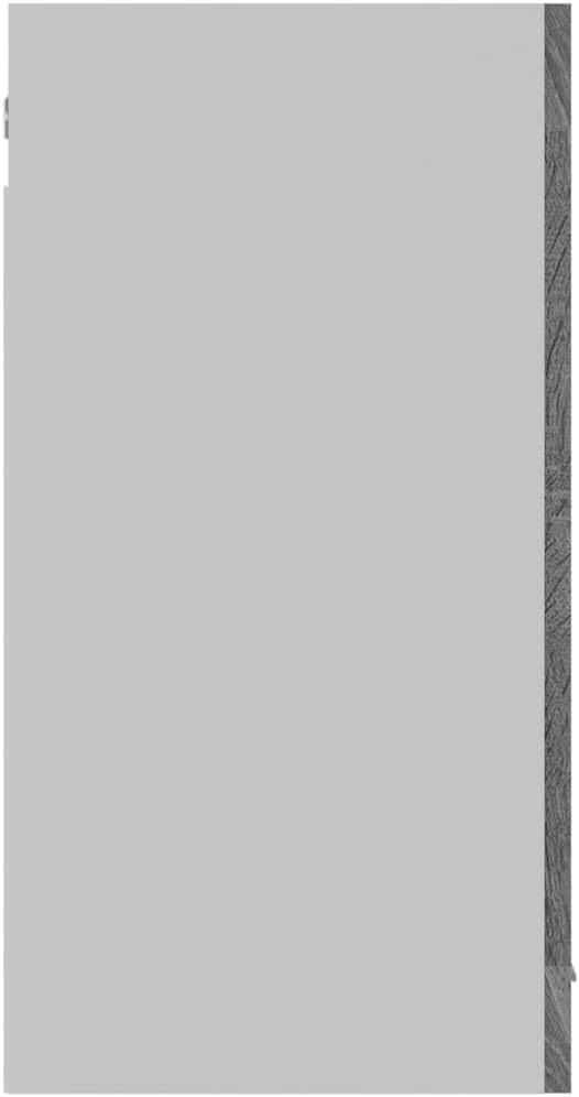 vidaXL Armoire à Micro-Ondes Placard Armoire de Rangement Meubles de Cuisine avec 4 Etagères Intérieur Maison Gris Béton 60x57x207 cm Aggloméré