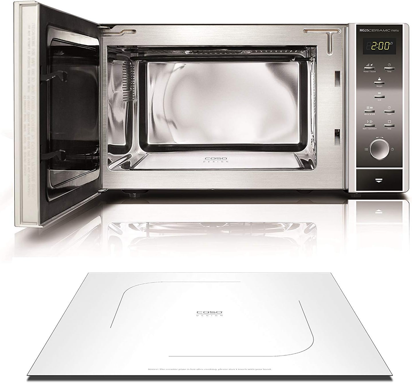 Caso Micro-ondes MG Ceramic Menu 2 in 1 20 l Edelstaahl