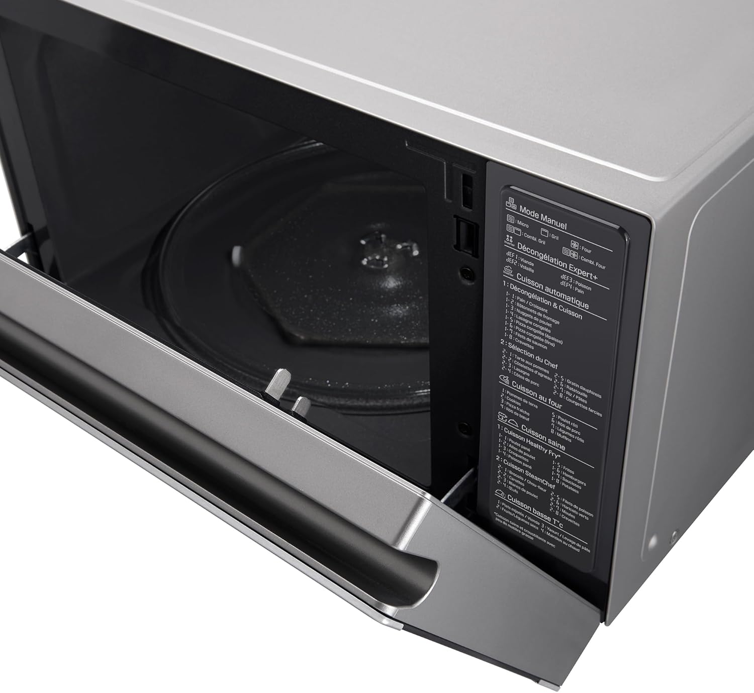 LG MJ3965ACS – Four micro-ondes 4 en 1 Smart Inverter, convection maximale de 1 850 W, gril de 950 W, micro-ondes de 1 100 W, capacité de 39 l, en acier inoxydable