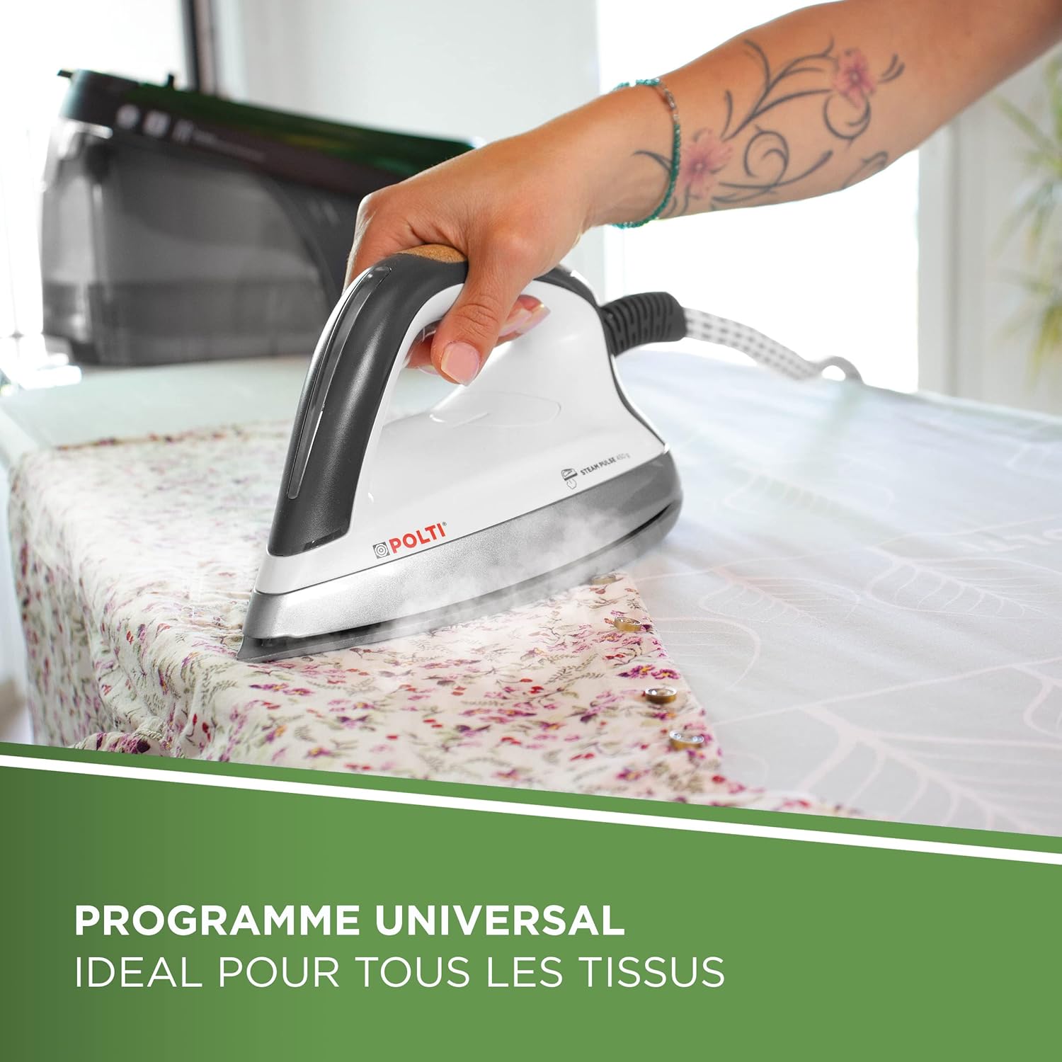 Polti La Vaporella XT90C, Fer à Repasser avec Chaudière, Pression 7 Bar, Fonction Eco, Autonomie Illimitée, Capacité 1.4 L, Puissance 2350 W, Pulsation de vapeur 450 g, Vert et Gris