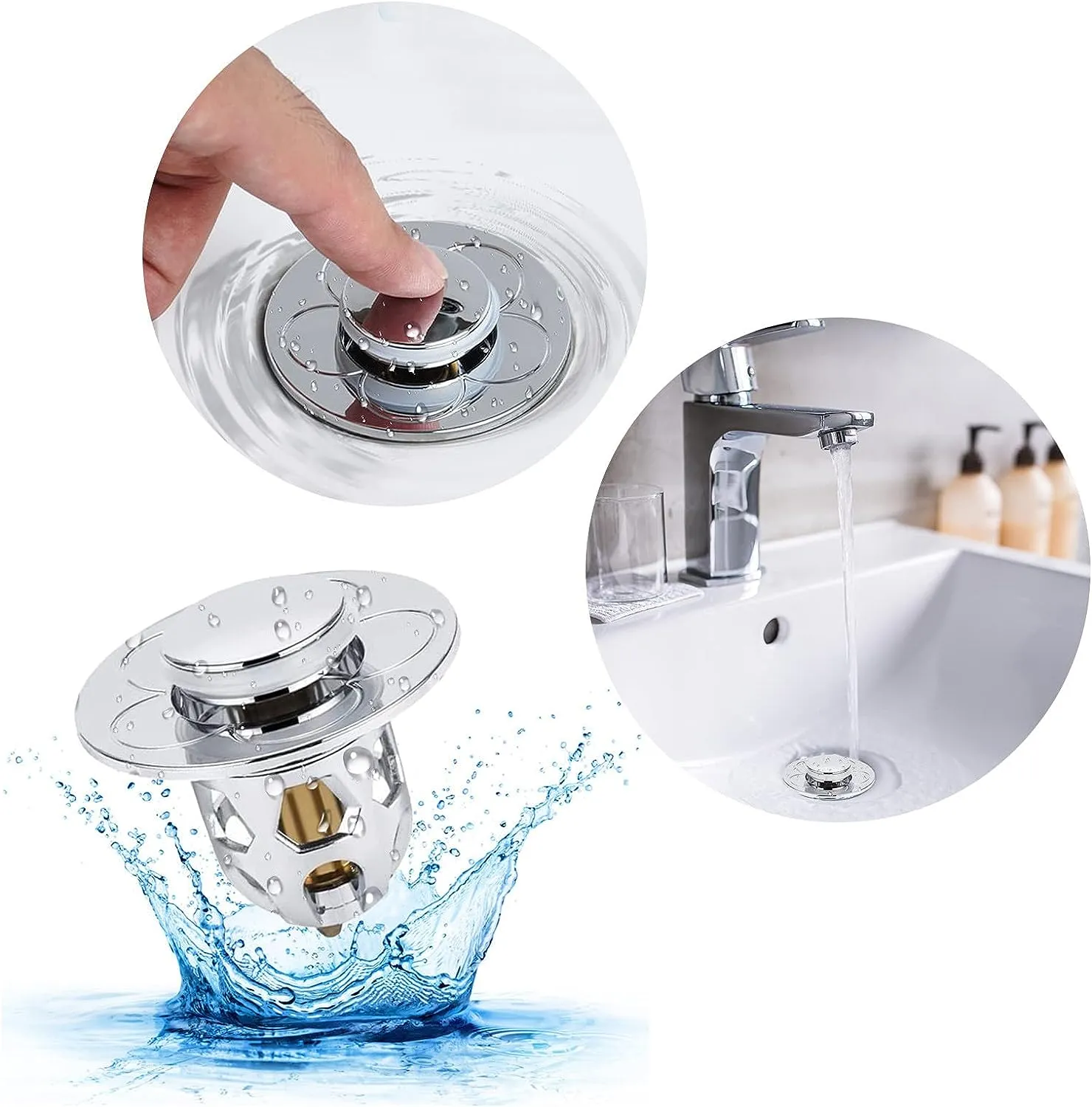 Bouchon Lavabo Poussoir