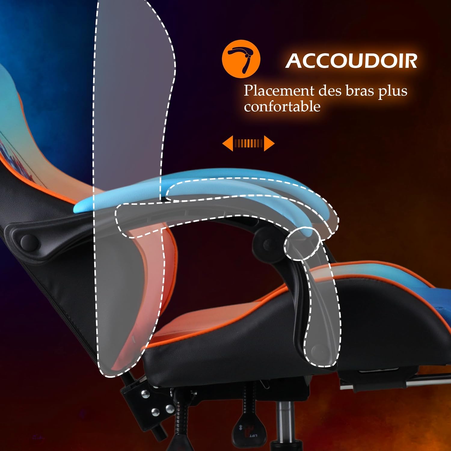 play haha. Chaise de Jeu Chaise de Bureau Chaise pivotante Chaise d'ordinateur Chaise de Travail Chaise de Bureau Chaise Ergonomique Chaise de Course Chaise en Cuir (avec Repose-Pieds)