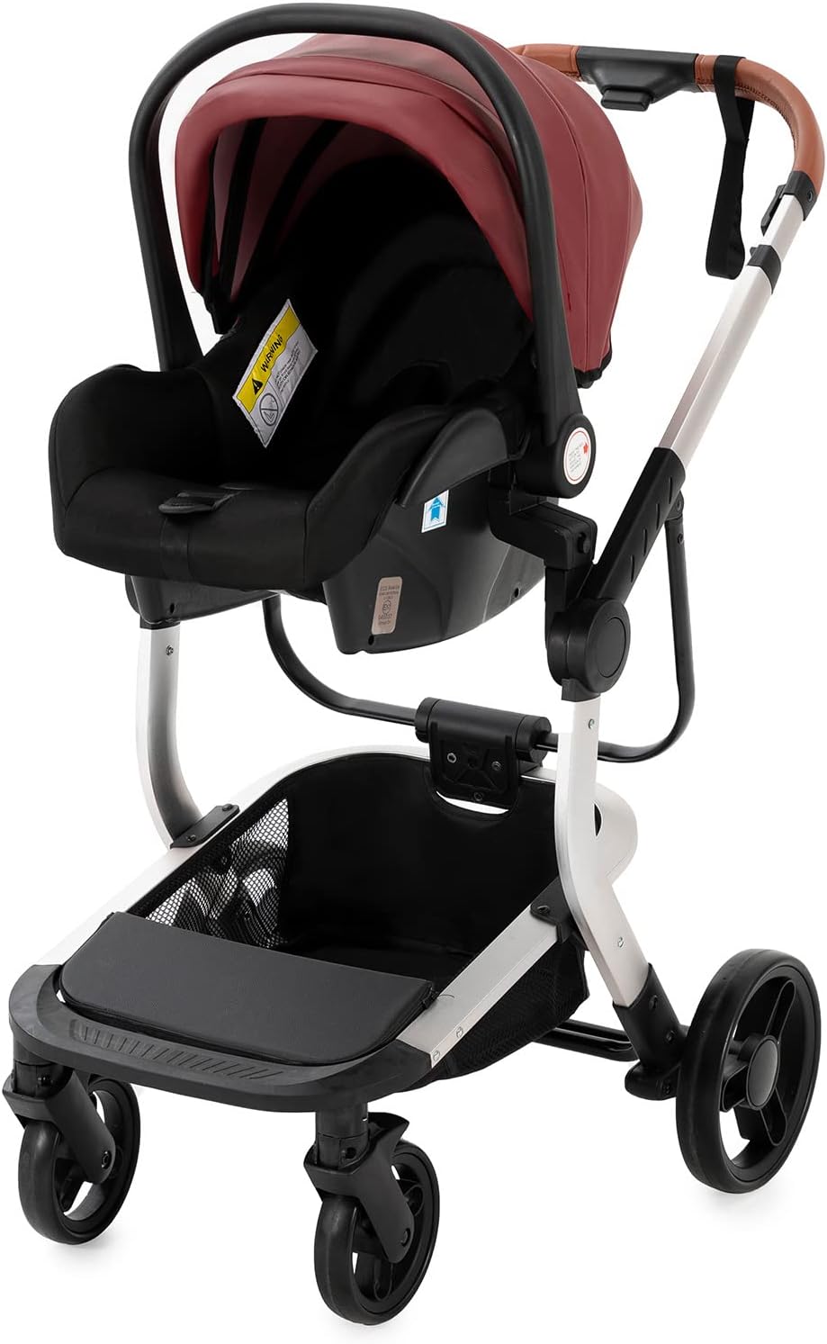 NADDLILY Poussette 3 en 1, Poussette Bebe avec Conception Portable Pliable en Un Clic, Pousette 3 en 1 avec Poussée Réversible Bidirectionnelle, Poussette Canne avec Accessoires (V9 Black)