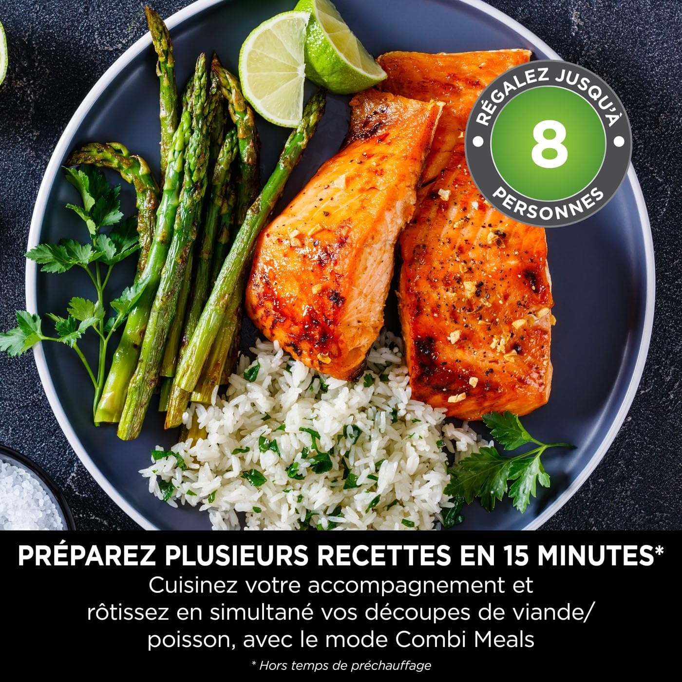 Ninja Combi 12-en-1 Multicuiseur, Four, Autocuiseur et Friteuse sans huile, 12 Fonctions de Cuisson, Repas de Taille Familiale en 15 Minutes, avec Plateau de Cuisson, Guide de Recettes, Gris, SFP700EU