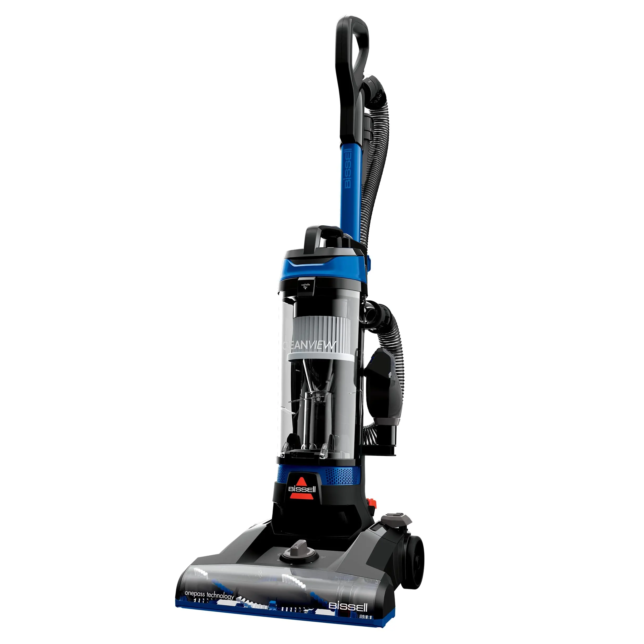 BISSELL CleanView Rewind Upright Bagless Vacuum with Automatic Cord Rewind & Active Wand, 3534, Black/Teal/Gray