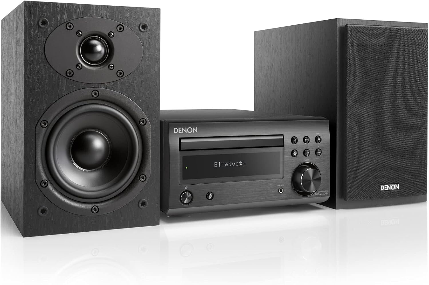 Denon D-M41DAB, Mini-Chaîne Hi-FI, CD, Bluetooth, Dab+, 2x30W - Noir