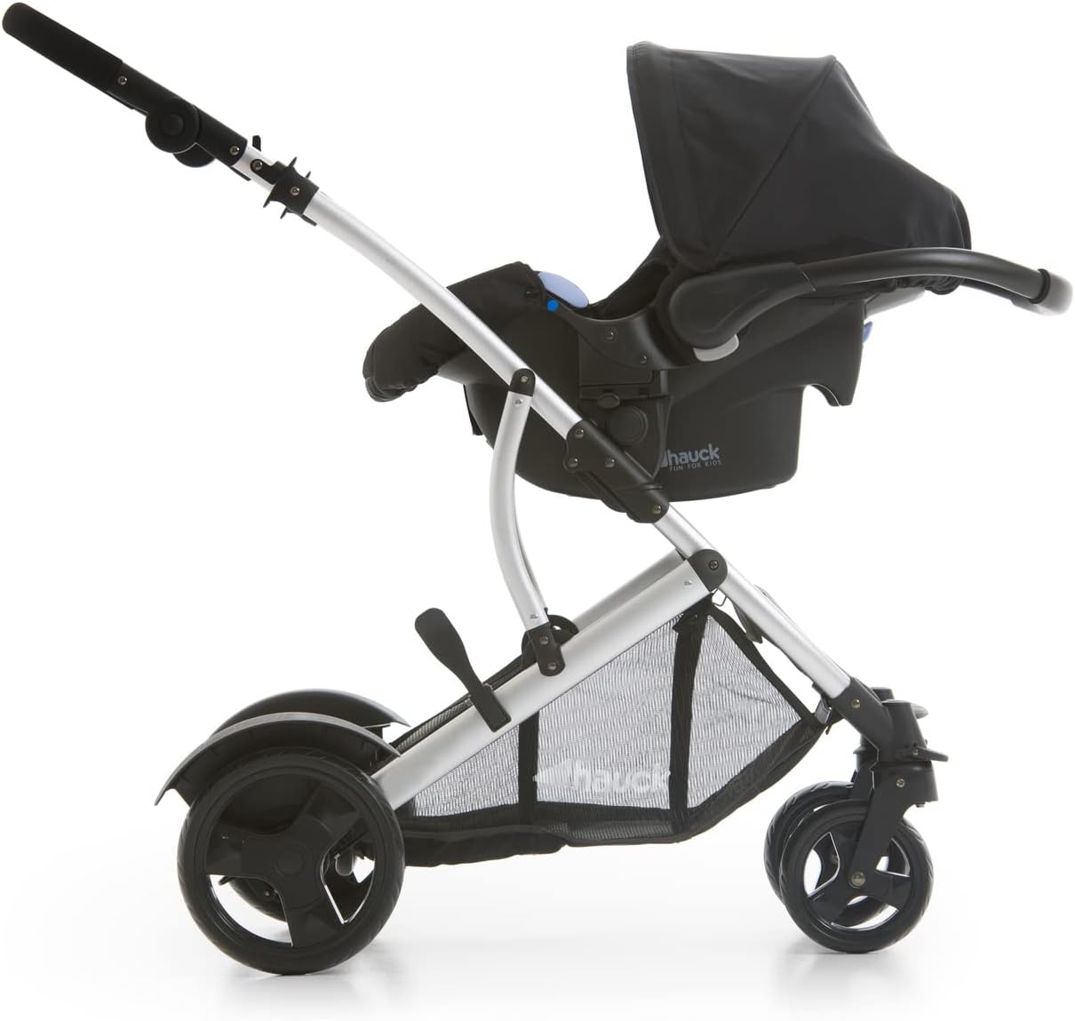 hauck Poussette Double Duett 2, Siège Supérieur Convertible en Nacelle Bébé, Réversible, Pliable, Charge Maxi 36 Kg, Inclus Habillage Pluie, Forest Noir