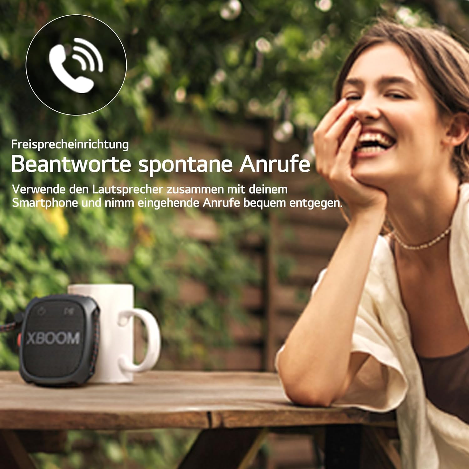 LG, Enceinte Bluetooth puissante, Portable, Enceinte Bluetooth Lumineuse, XBOOM 360°, Éclairage Personnalisable, Jusqu'à 24h d'autonomie, Enceinte Bluetooth Design, DXO2T