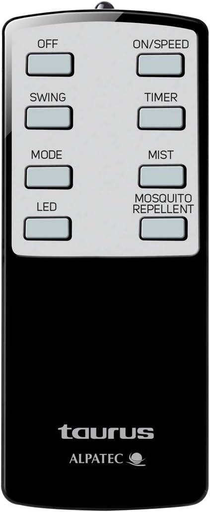 Taurus VB02 - Ventilateur brumisateur 90W, climatiseur, 3 vitesses et 3 modes, 90 W, 70° dʼoscillation, minuterie 12 h