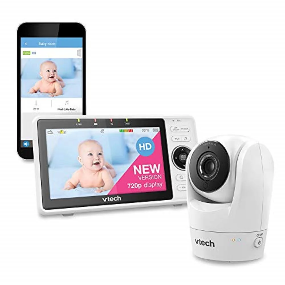 VTech Smart WiFi Baby Monitor, 5-inch 720p Display, 1080p Camera