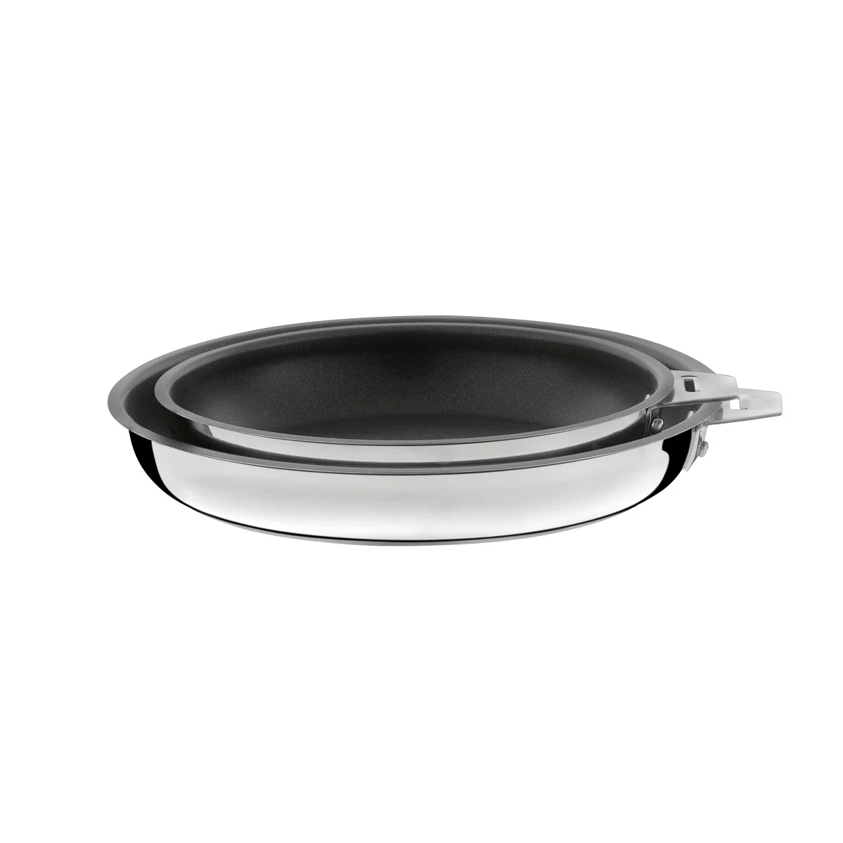 Malice - Lot 6 pièces - 3 casseroles, 2 poêles revêtues et 1 poignée noire Cuisinox