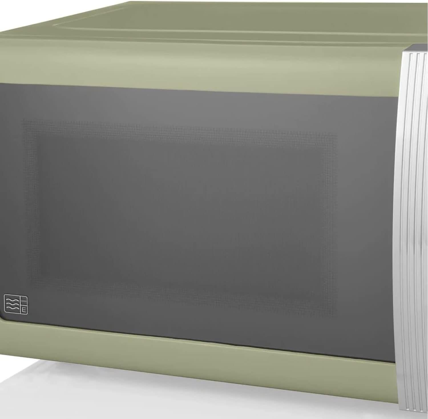 Swan Retro SM22030GRNEU Micro-ondes Numérique 20L, 5 Niveaux de Puissance, Fonction Décongélation, Minuterie 60 Minutes, Porte à Effet Miroir, Plateau Tournant 27cm, Design Vintage, Gris, 800W