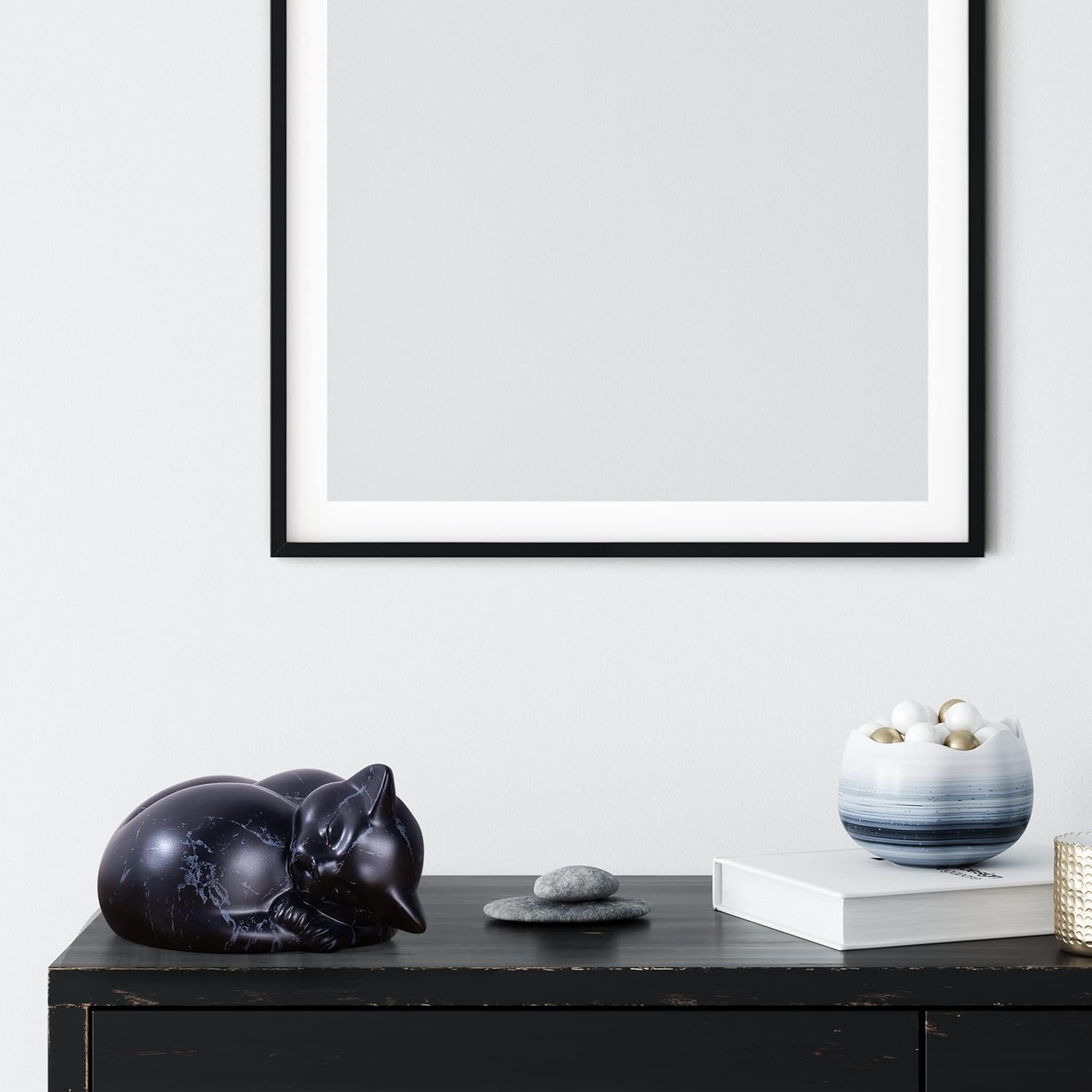 Kriss Art Urne pour animal de compagnie, urne de crémation en résine pour chat, urne pour cendres, urne pour petit animal