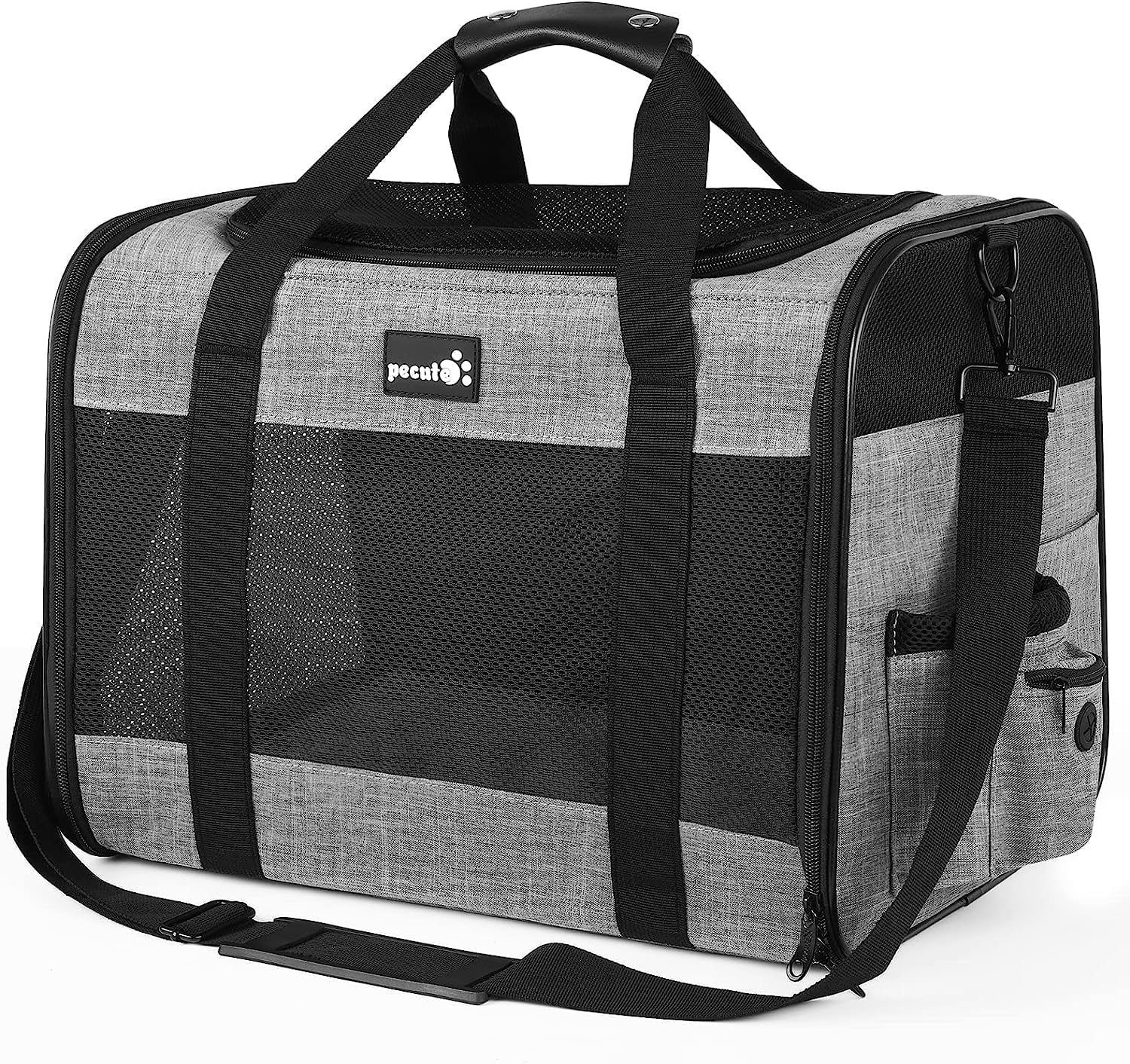 Pecute Sac de Transport pour Animal Domestique, Tissu en Maille Respirant, Convient pour Les Voyages, utilisé pour Chien, Les Chats et Les Chiots de Moins de 6 kg