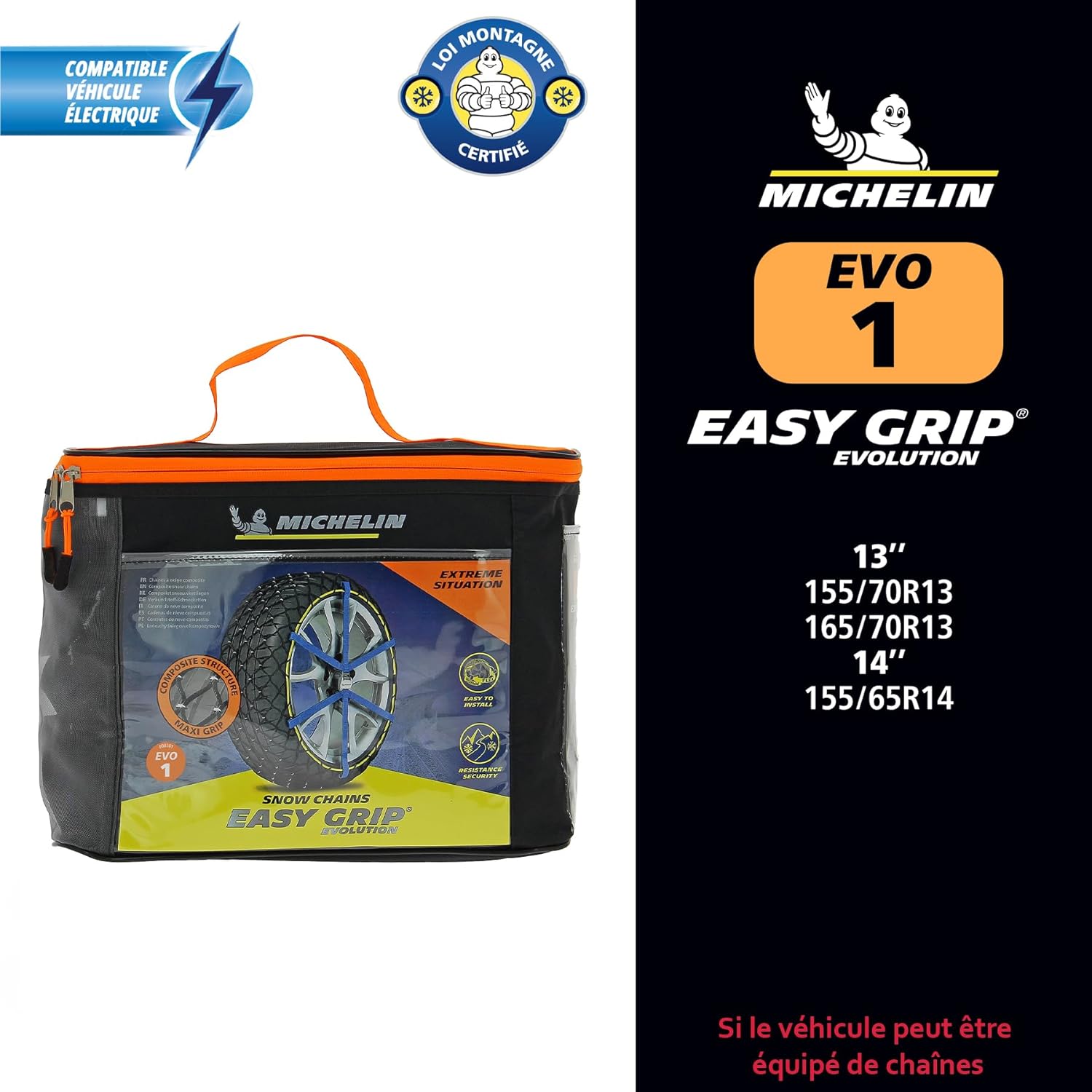 Michelin 008307 Easy Grip Evolution Chane à Neige Composite, EVO 7