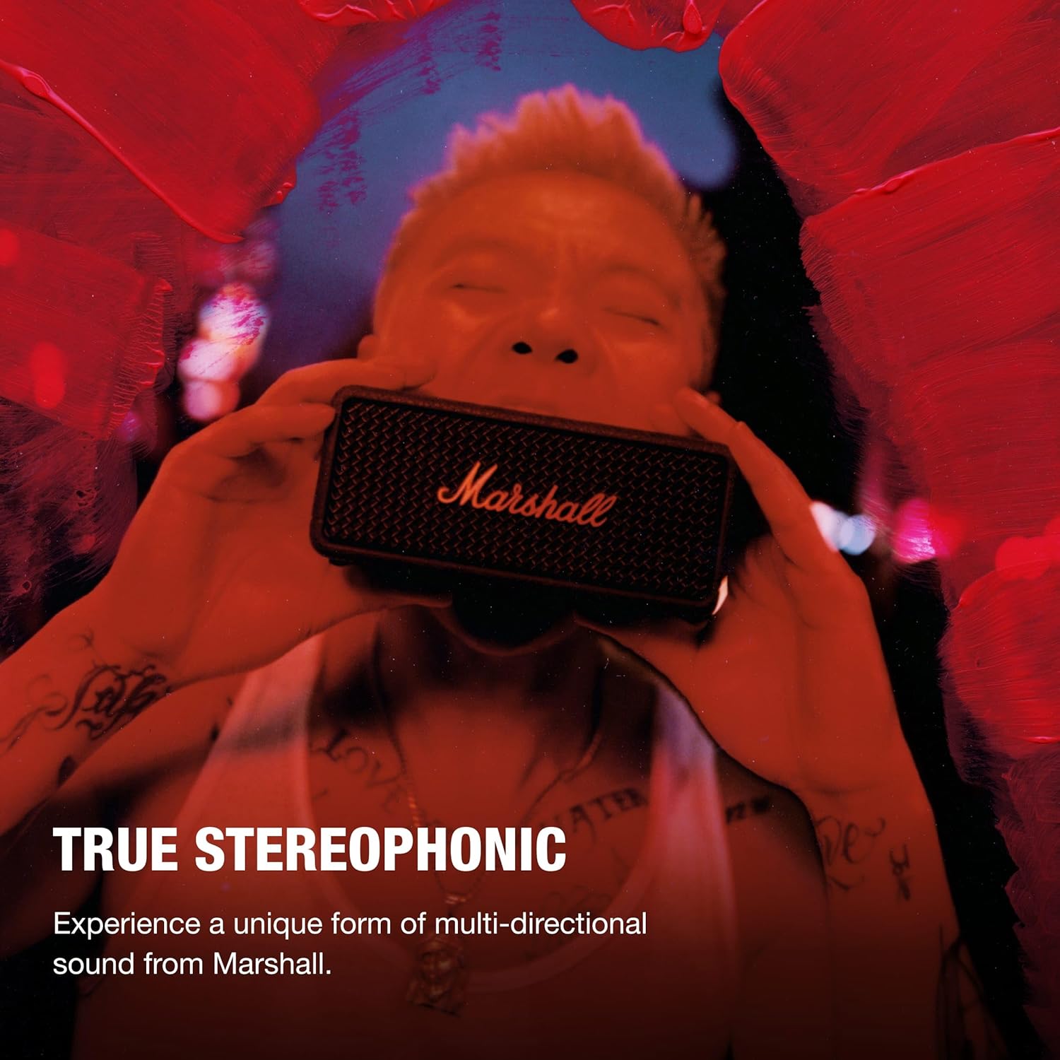 Marshall Emberton III Enceintes Bluetooth Portables, sans Fil, IP67 Résistant à la Poussière et à l'eau, Plus de 32 Heures de Lecture, Charge Rapide - Noir & Laiton