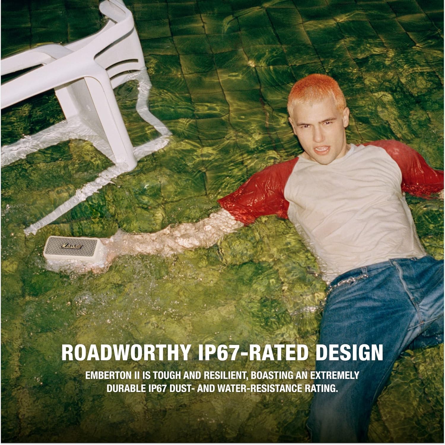 Marshall Emberton III Enceintes Bluetooth Portables, sans Fil, IP67 Résistant à la Poussière et à l'eau, Plus de 32 Heures de Lecture, Charge Rapide - Noir & Laiton